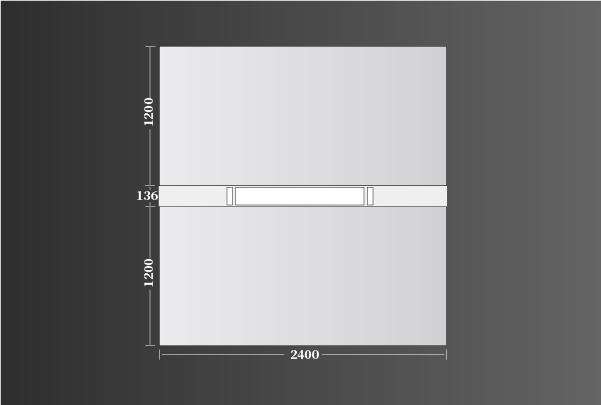 廚衛(wèi)頂極簡(jiǎn)主義2400（1200+1200）線(xiàn)型136